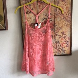 NWT H&M HM LACE STRETCH BOHO FLORAL LACE LIGHTWEIGHT TANK TOP 4